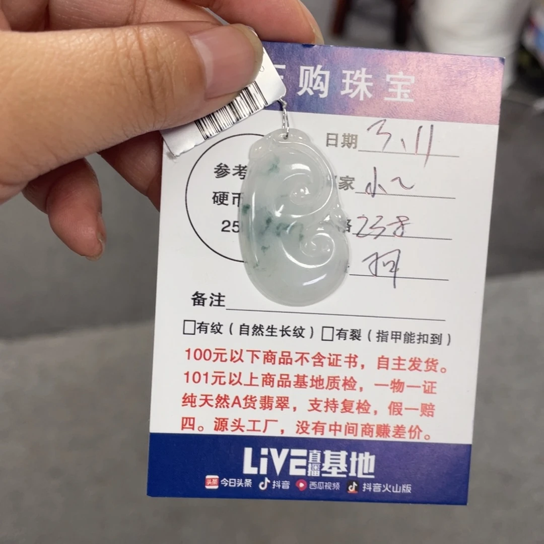 翡翠颈饰未镶嵌如意