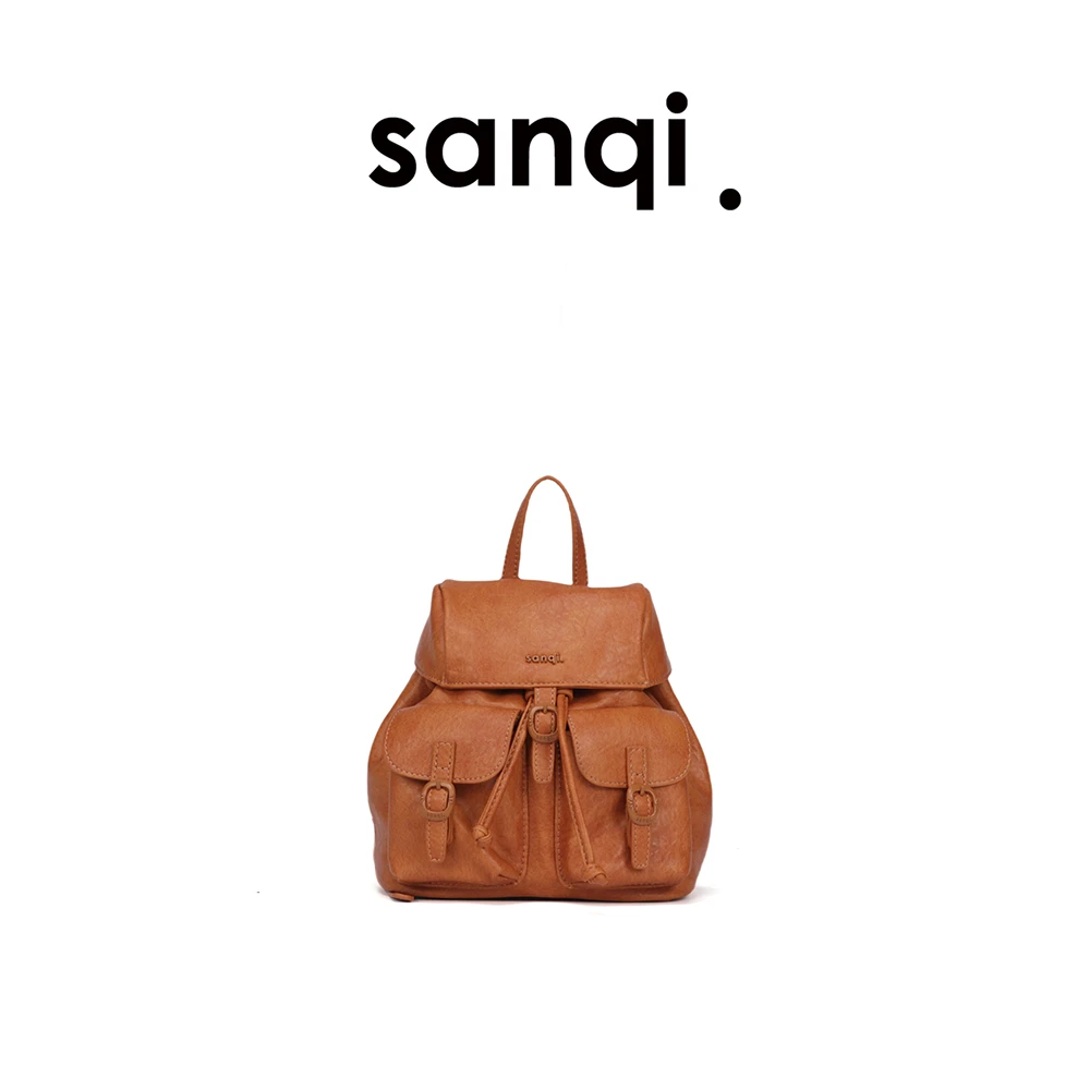 【郁金香2693】sanqimtime小叁七2693#时尚百搭双肩背包抽绳小背包