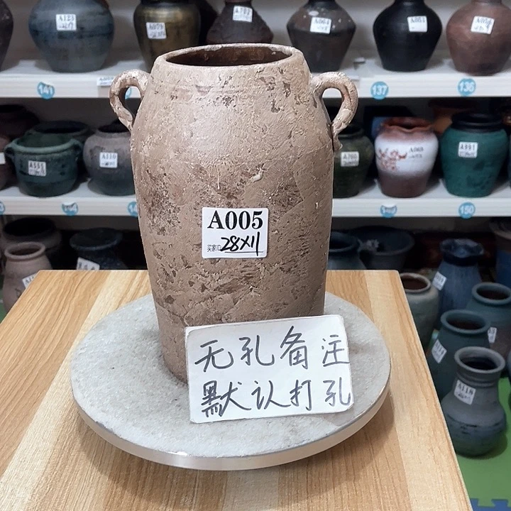 红陶手工制作工艺花盆