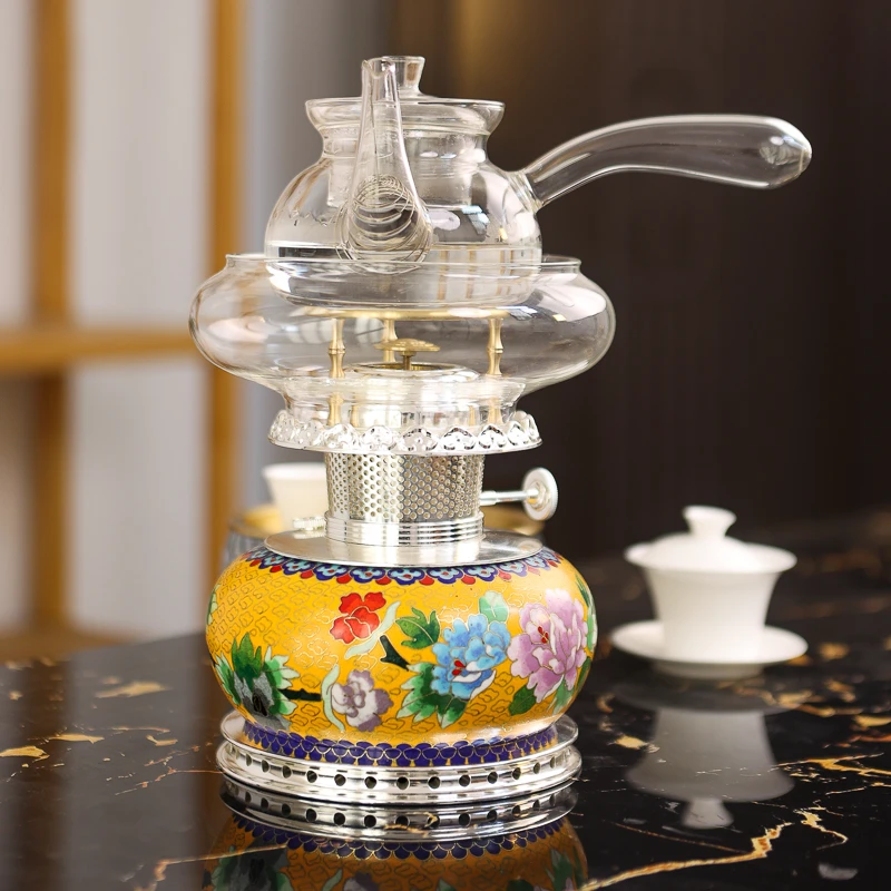 【锴兴泰】景泰蓝煮茶灯景泰蓝复古茶灯空气灯功夫茶煮水灯