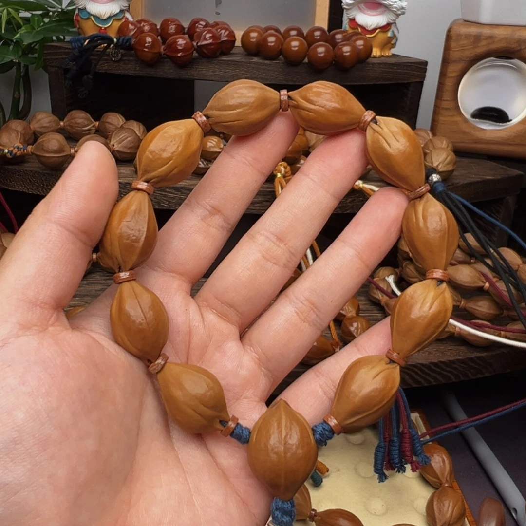 顽***哈橄榄核手串/手链梅林铁核15×24三面佛去霜款