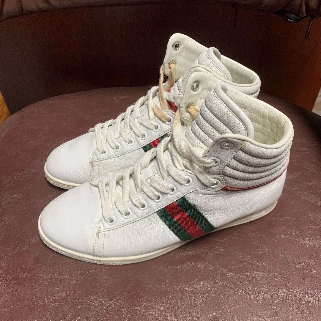 99新  鞋【Gucci】古驰 高帮板鞋35码成色很新如图公价6800