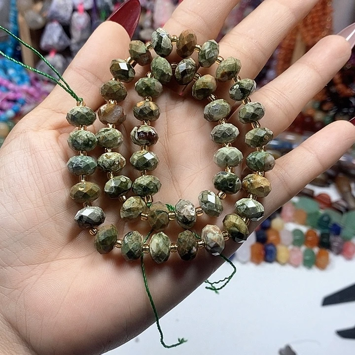 玛瑙/玉髓未镶嵌珠宝半成品天然老雀仔切面车轮卡10mm