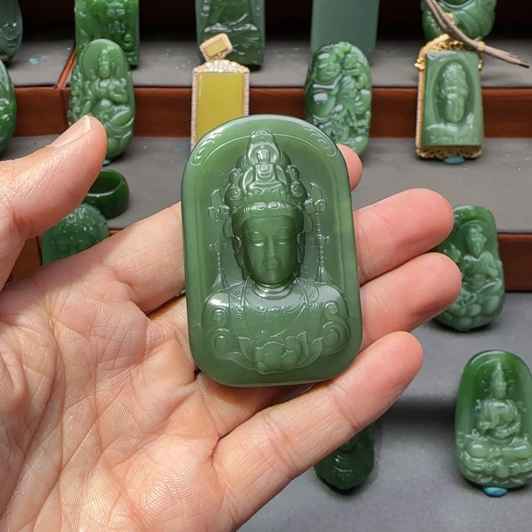 和田玉未镶嵌挂件