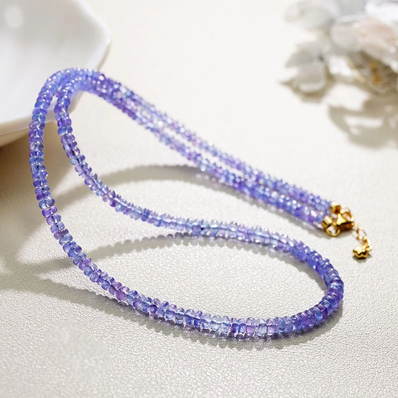 坦桑石碟珠项链（多样性发一）