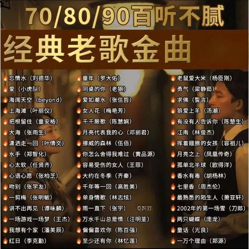 8090年一人一首成名金曲车载u盘国语经典怀旧老歌高品质无损mp3