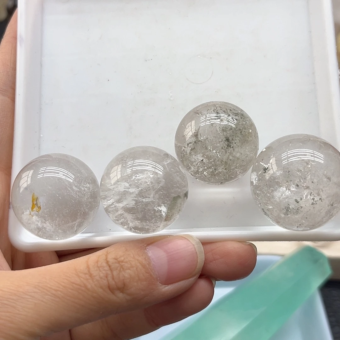 水晶未镶嵌珠宝半成品59白水球带幽灵无聊