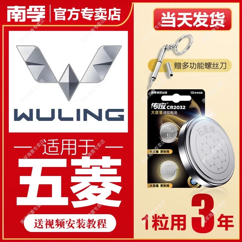 南孚传应五菱汽车钥匙遥控器纽扣电池宏光MINI星辰NavoEV缤果征程