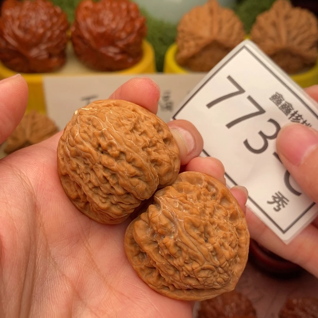 把件文玩核桃密纹34……