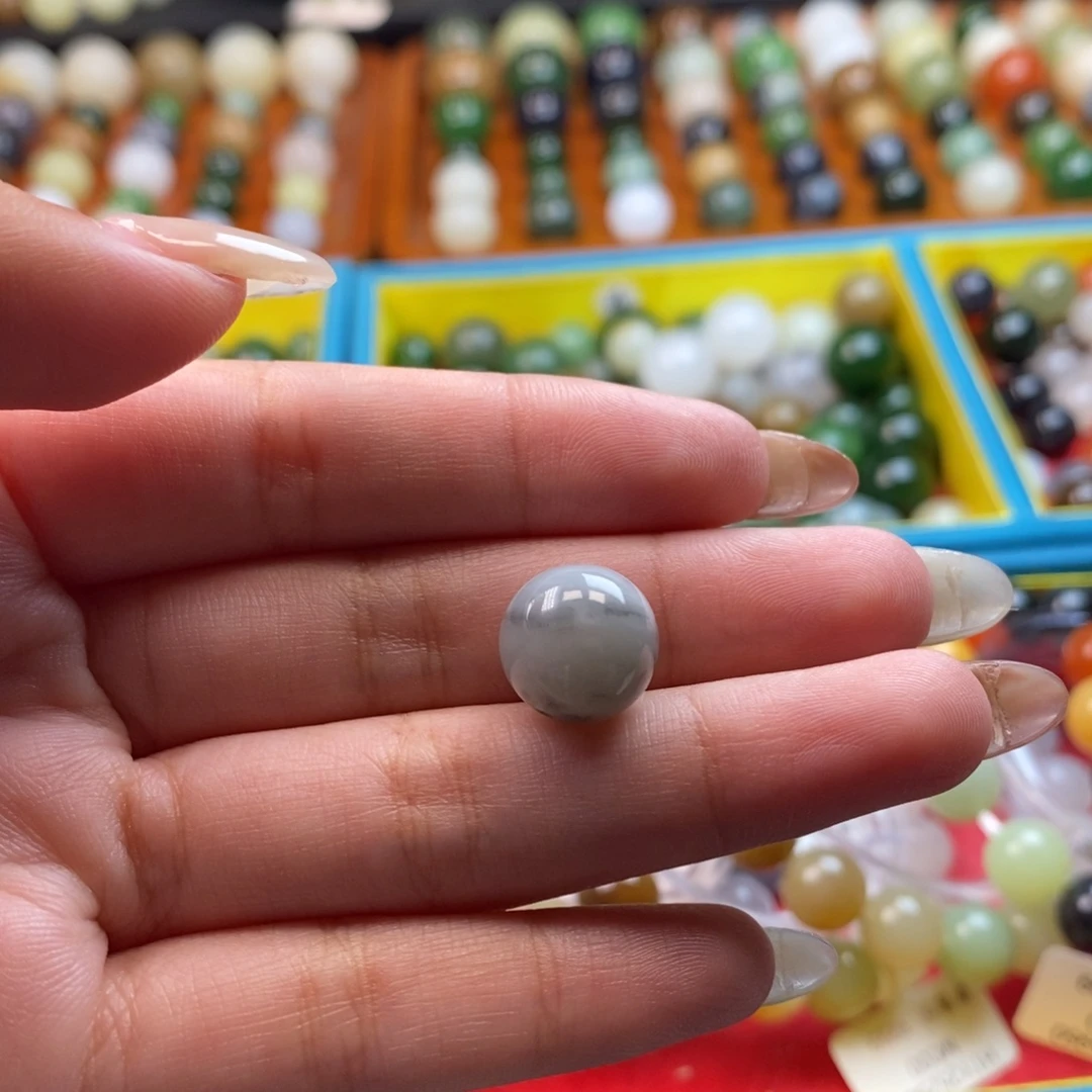 和田玉未镶嵌珠宝奇石福利青花单珠z12