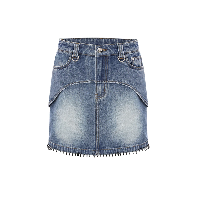 uhot 蓝色牛仔短裙 UWFR1Q225