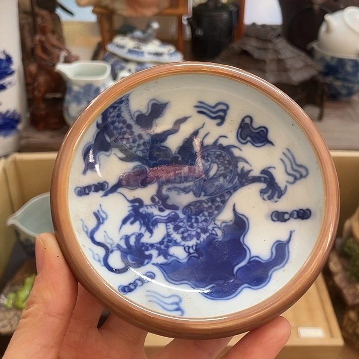 瓷中古工艺品摆件