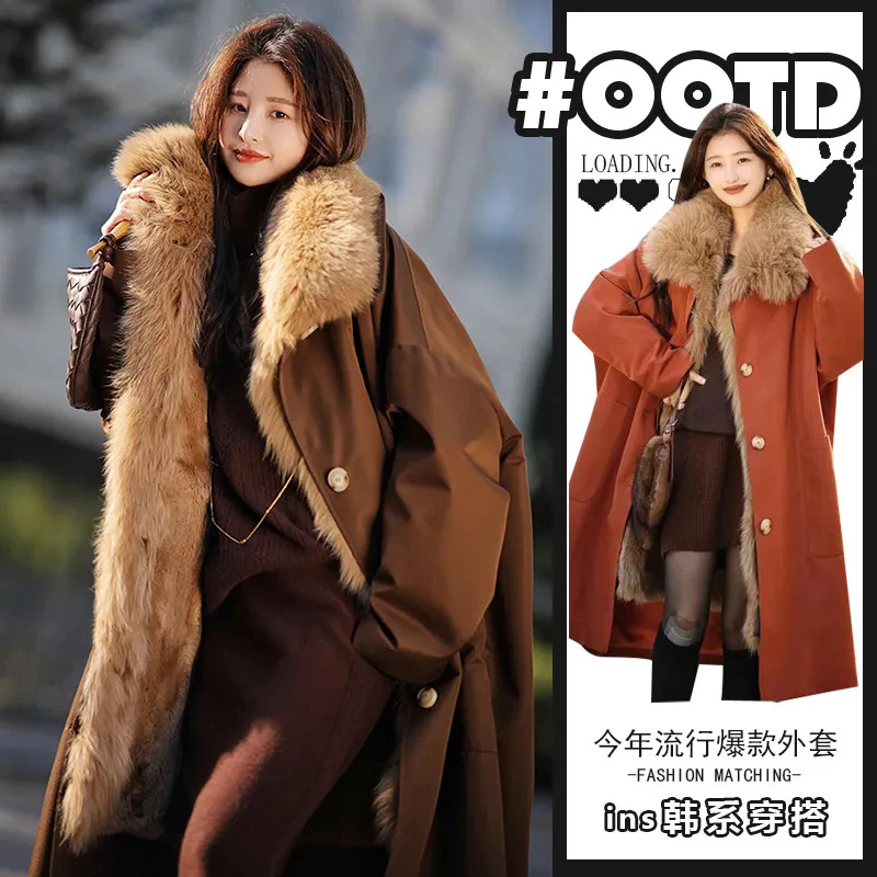 2025冬季新款加绒加厚保暖外套洋气设计感小众可拆卸派克服外套女