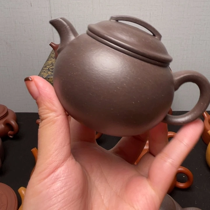 正***3壶紫砂全手工天青