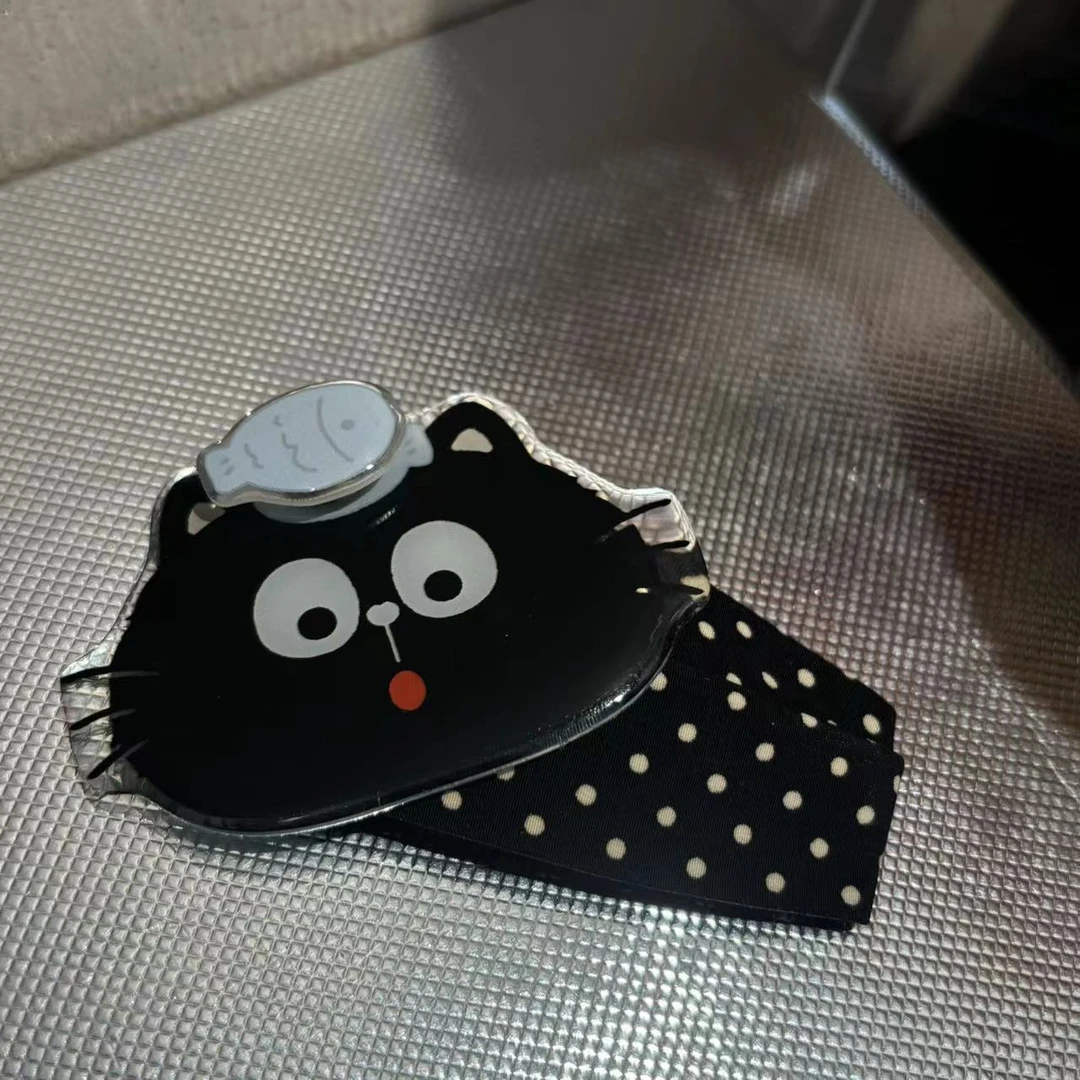 东大门旋转猫猫头发夹Y1359