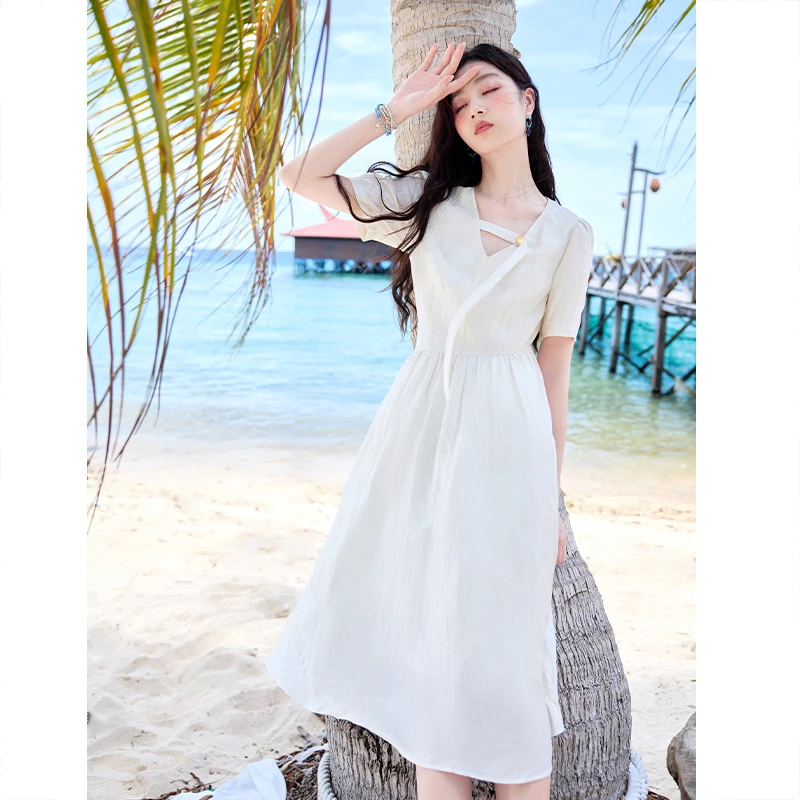 【绿子专属】Q842221连衣裙 香影法式温柔风连衣裙女夏季新款气