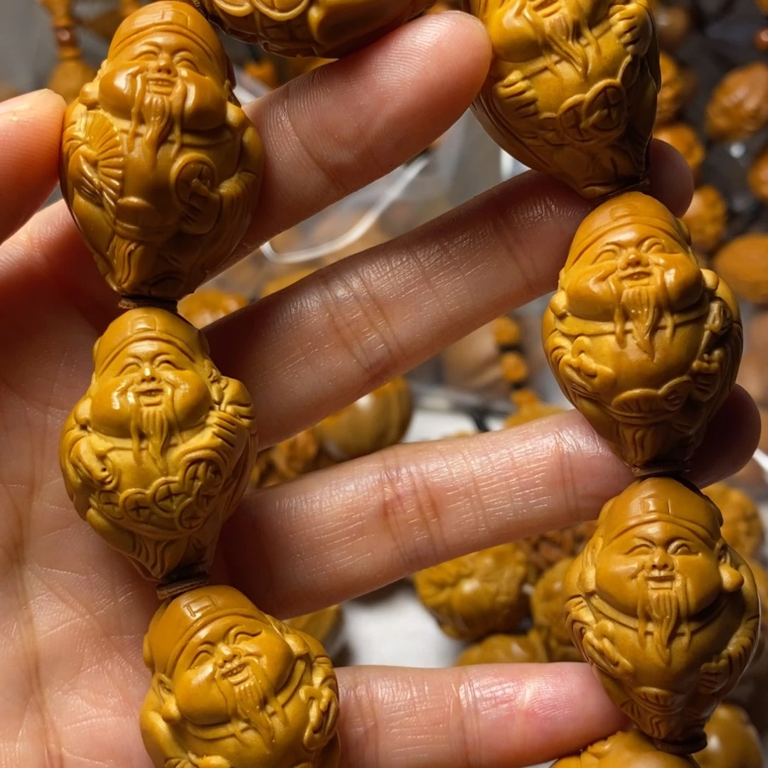 橄榄核手串/手链魚*官帽财神