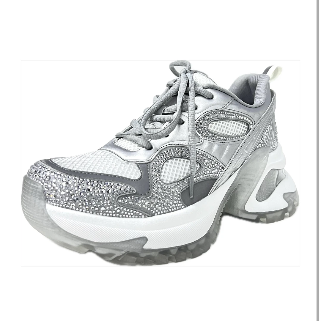 【聚新汇】2416-1银白经典百搭高级重工设计师老爹鞋春季