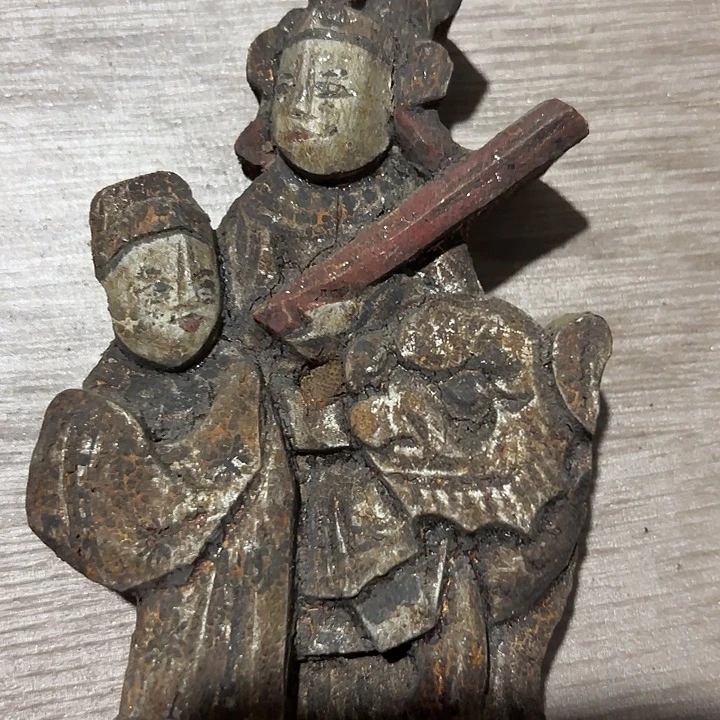 心***光香榧木老木雕老人物花板