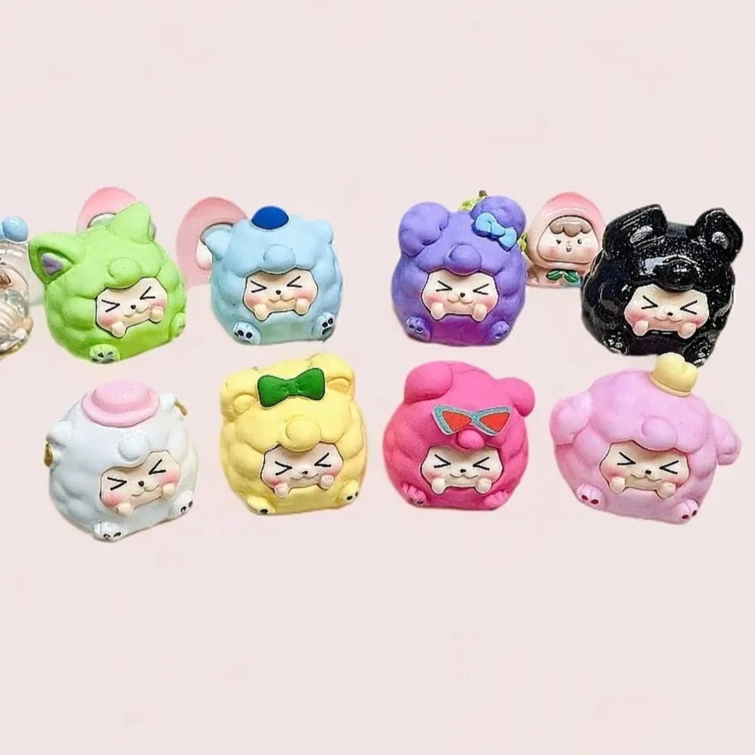 【直播拆】全家福磨砂团子可爱DIY摆件