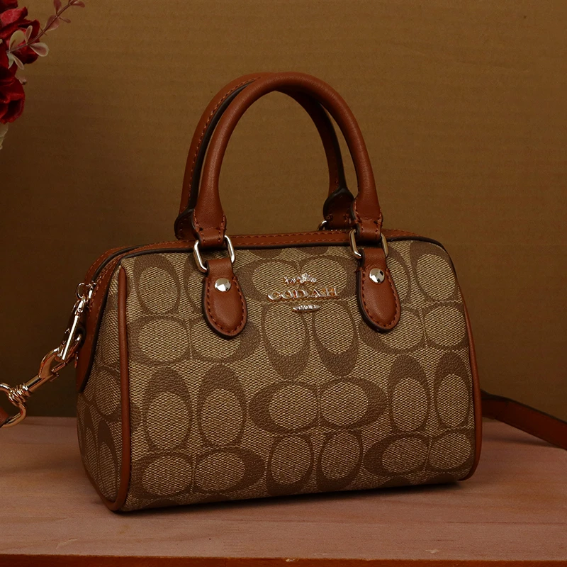 迷你单肩款法式斜挎包时尚复古气质百搭女士包经典波士顿枕头包女