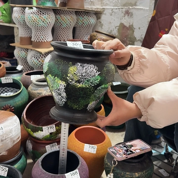 彩绘鱼尾380高度20口径17