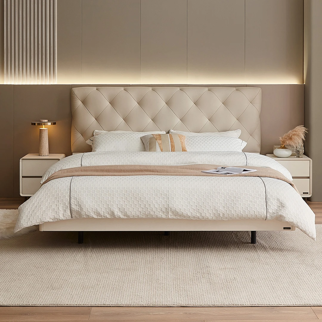 【品牌秒杀】全友家居现代轻奢家用床悬浮床主卧室大床双人床