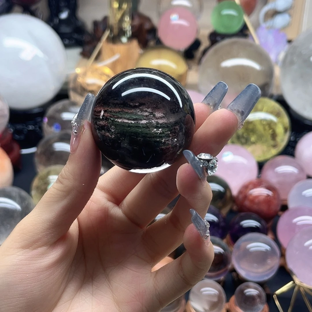 水晶珠宝半成品未镶嵌星*天然水晶球卡4.1A283