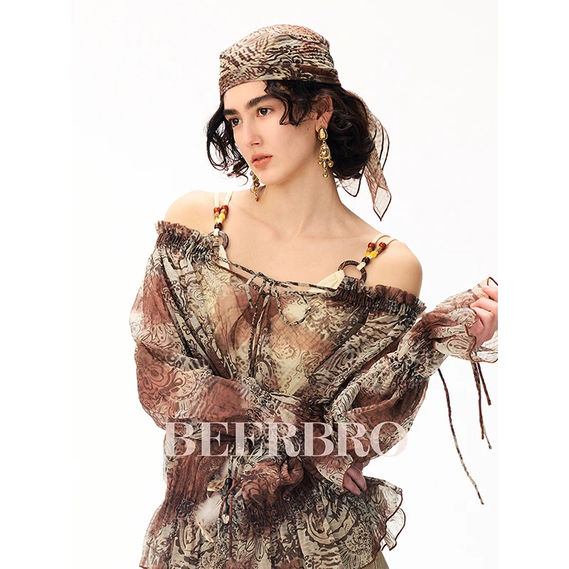 『艺术流浪』腰果花纹多用型波西米亚方巾丝巾 BZ25CLM293-1MF