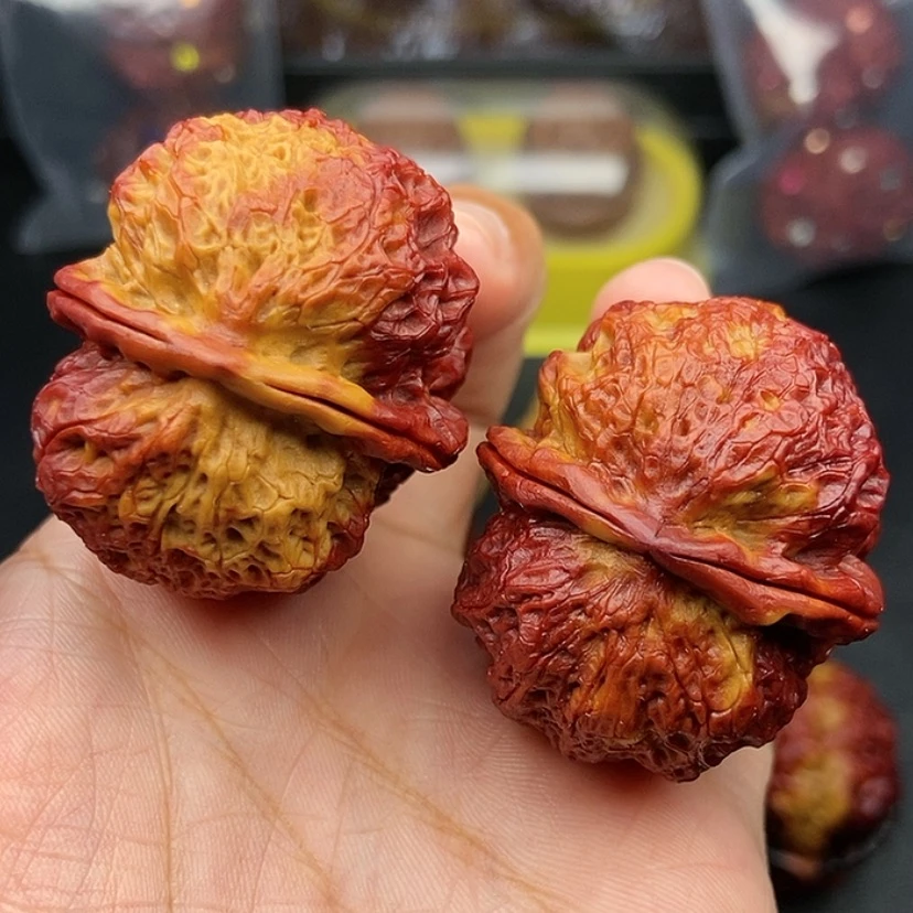【闪购商品】把件文玩核桃40尺饕餮金蟾