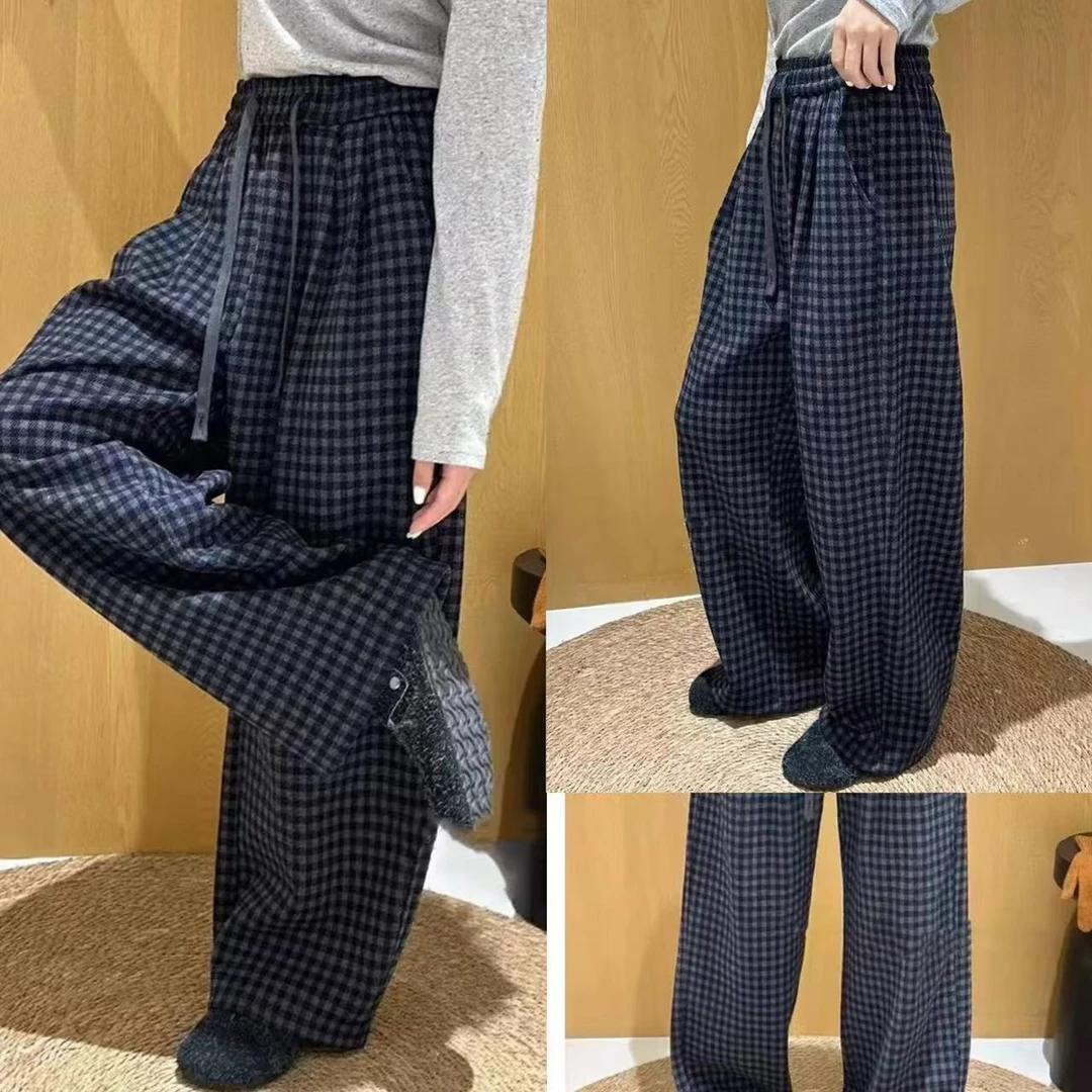 33推荐 HGE#1336 日系格子裤加绒 FL 12-27