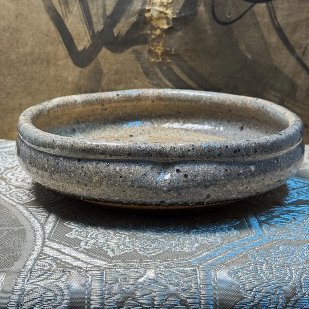 日本粉引·柴烧·谷川仁· 虫洞噬感·透润冒油·钵盘·茶盘·果盘·壶承