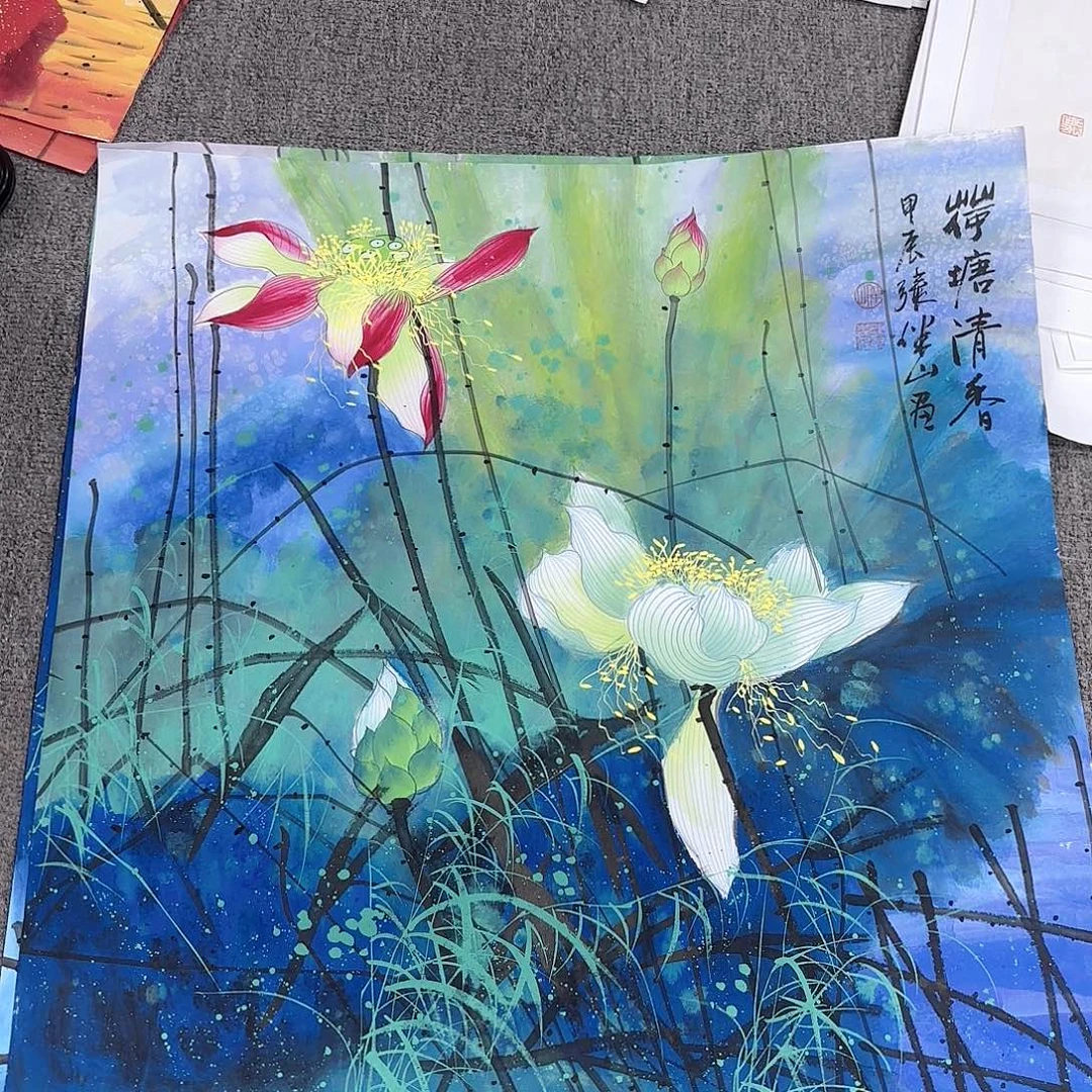 国画国画作品多次