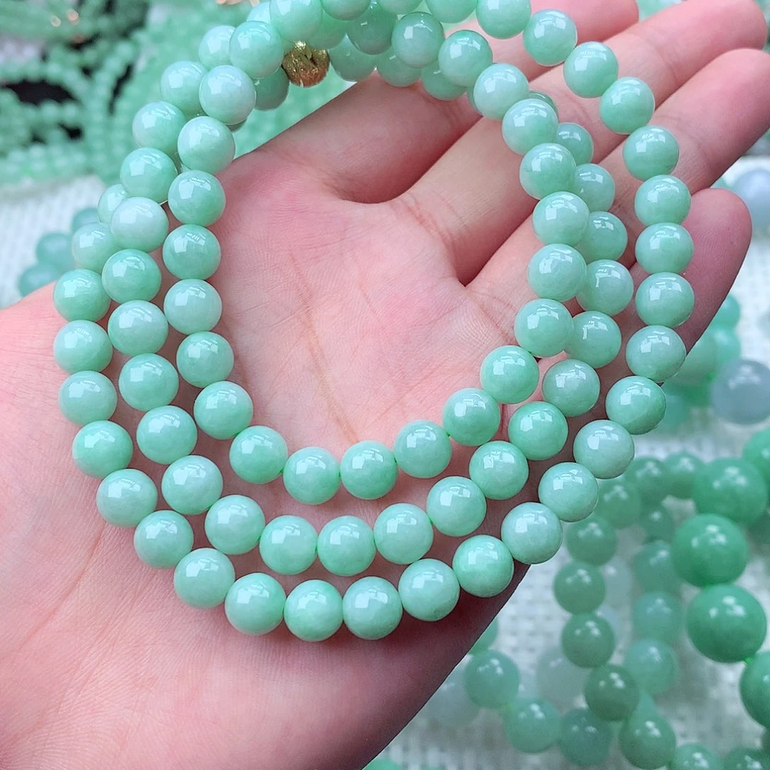 翡翠未镶嵌毛衣链卡8