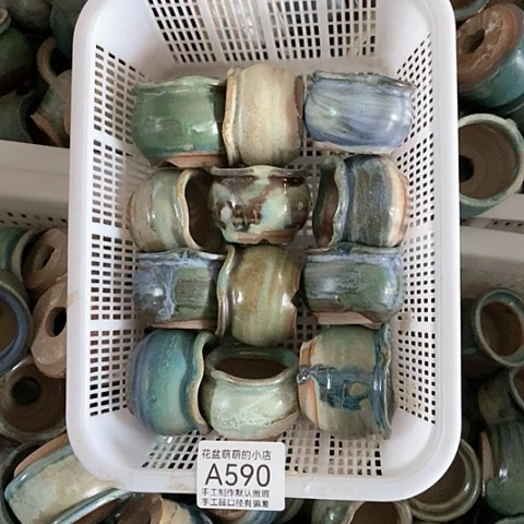 紫砂花盆590微瑕品口径3到4左右