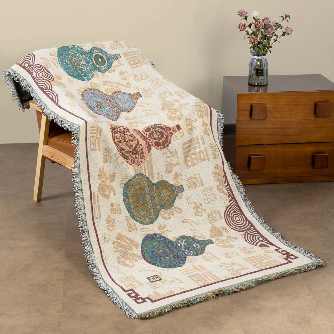 葫芦90*180简约沙发巾四季通用沙发盖毯