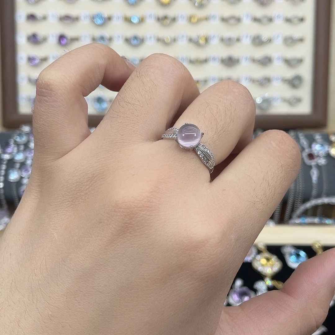 银S925镶嵌萤石戒指