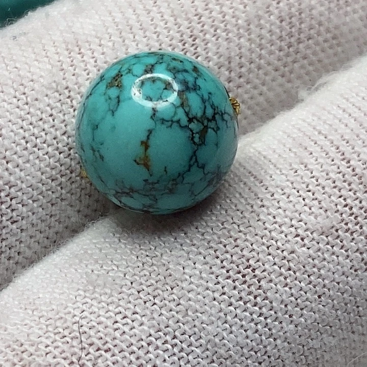 绿松石未镶嵌天然原矿 地大质检11.2mm