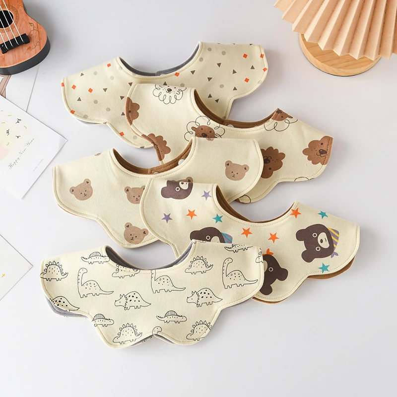 春夏韩版儿童围嘴婴儿口水巾纯棉双面口水兜0-2岁新生儿宝宝围兜