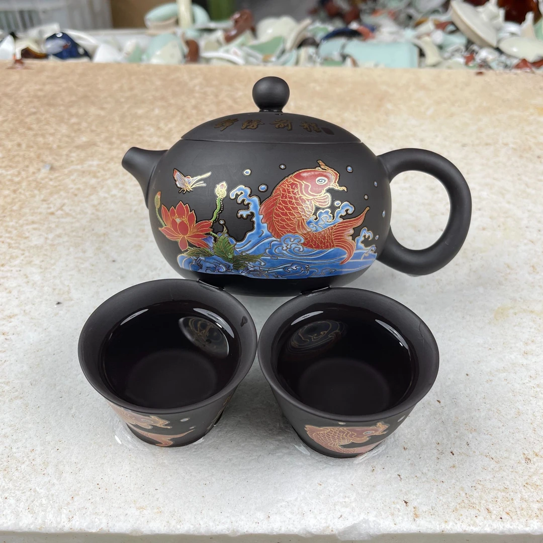 【闪购商品】锦绣前程深井老紫泥西施壶JX