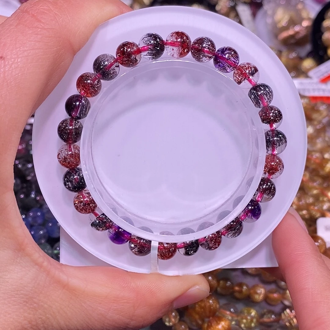 未镶嵌手链水晶超七黑加伦7