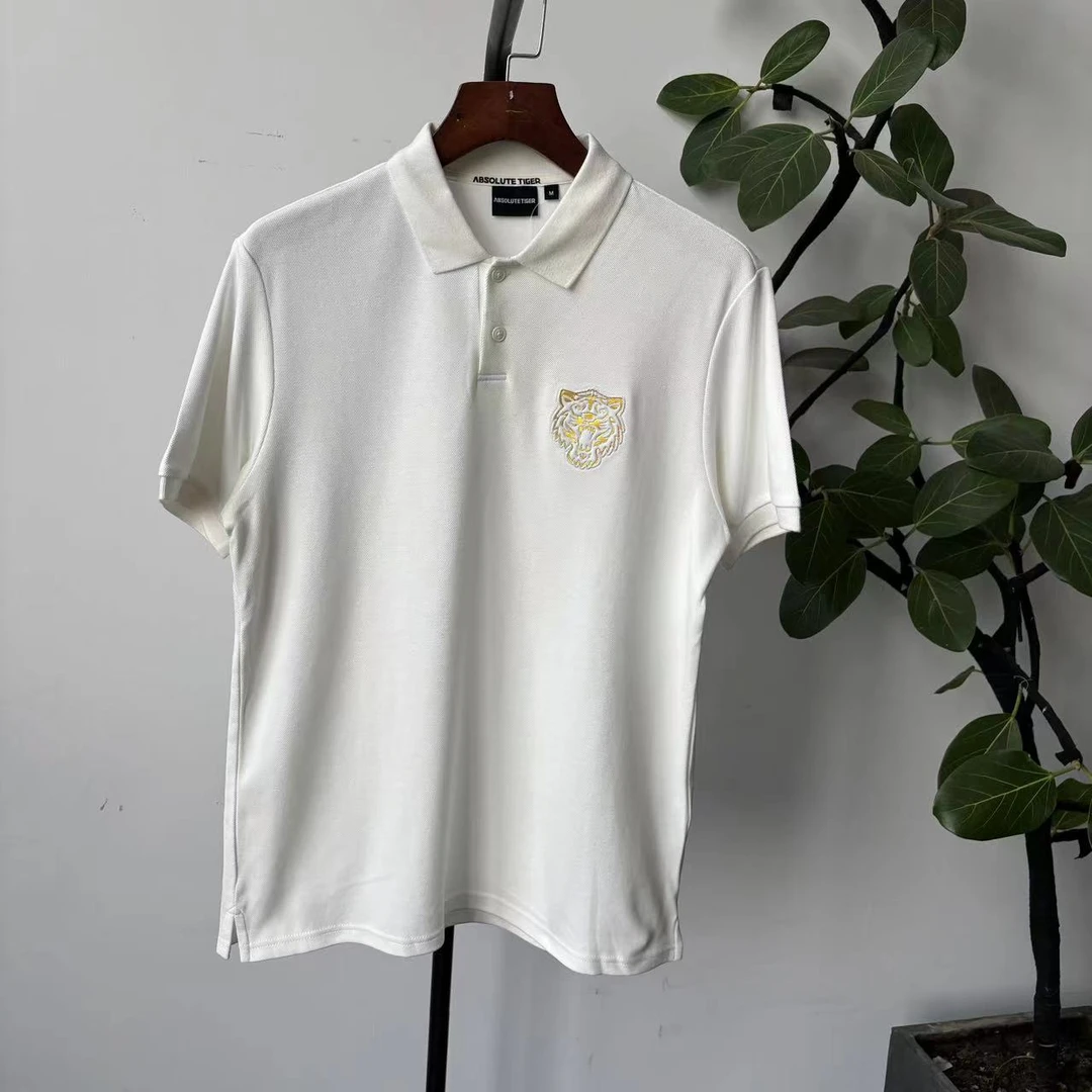 【虎头】潮牌男款虎头刺绣休闲短袖POLO衫 PO101