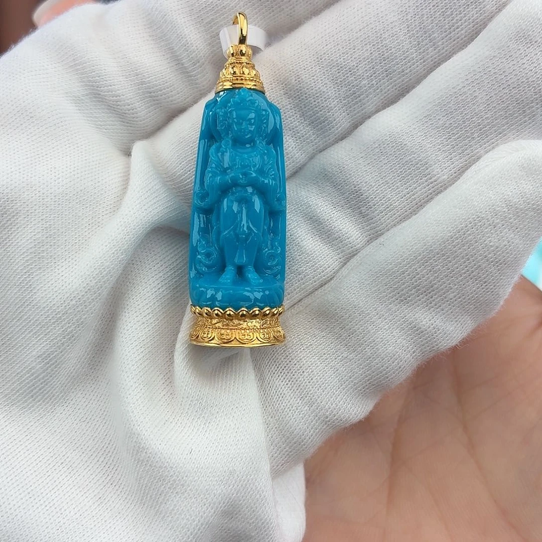 绿松石未镶嵌配饰14×48mm