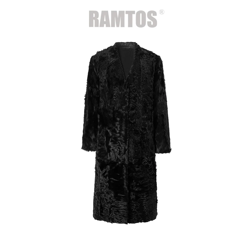 老钱风经典长款显瘦小湖羊真皮草秋冬时尚