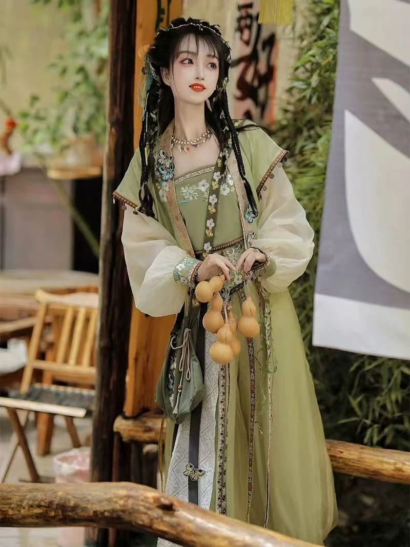 汉旭原创汉服灯笼裤汉元素日常通勤百搭夏季超仙国风套装改良宋制