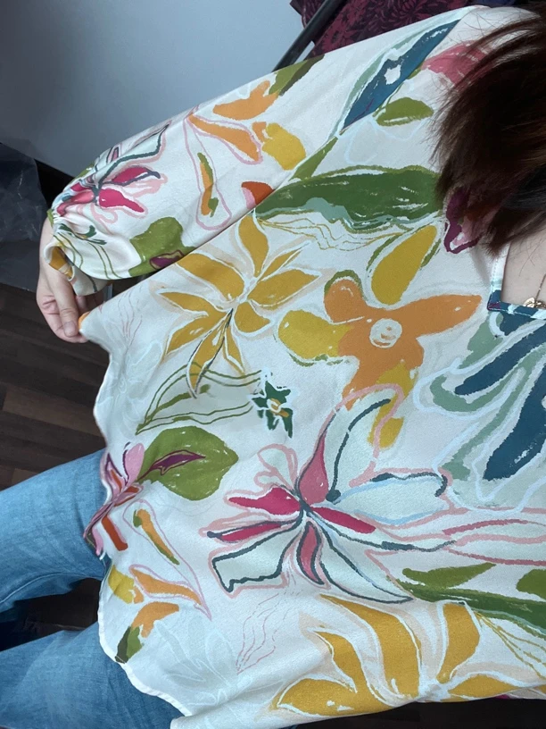 100真丝彩色长袖