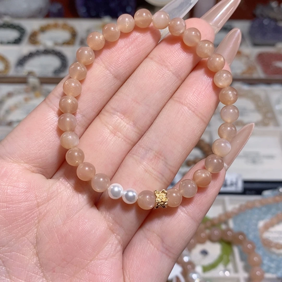 未镶嵌水晶手串橙月光