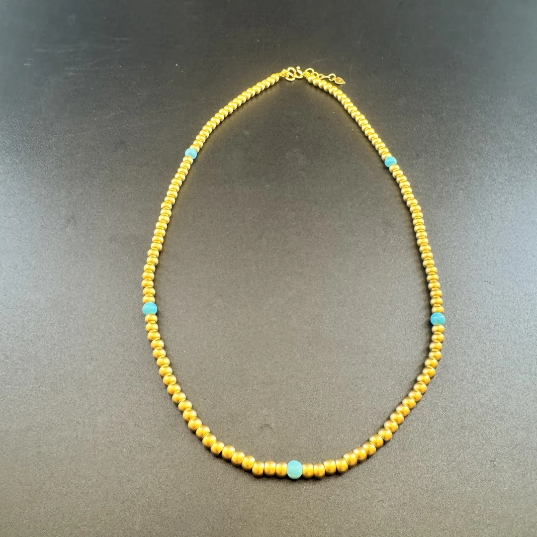 足金999  黄金古法轻奢复古锁骨链项链（延长链）