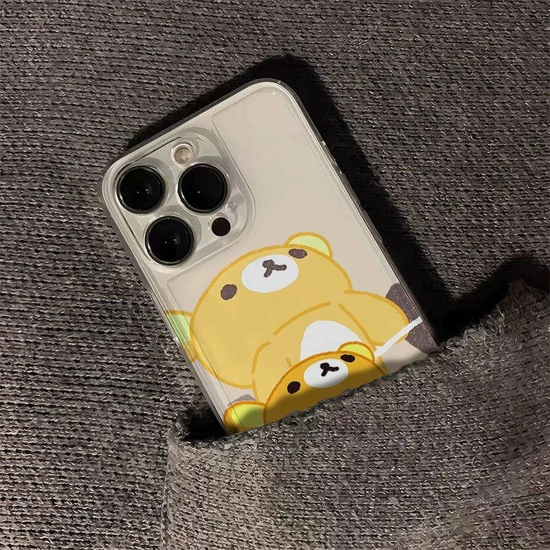 举重轻松熊太空手机壳适用于苹果16透明iphone14保护壳1512pro