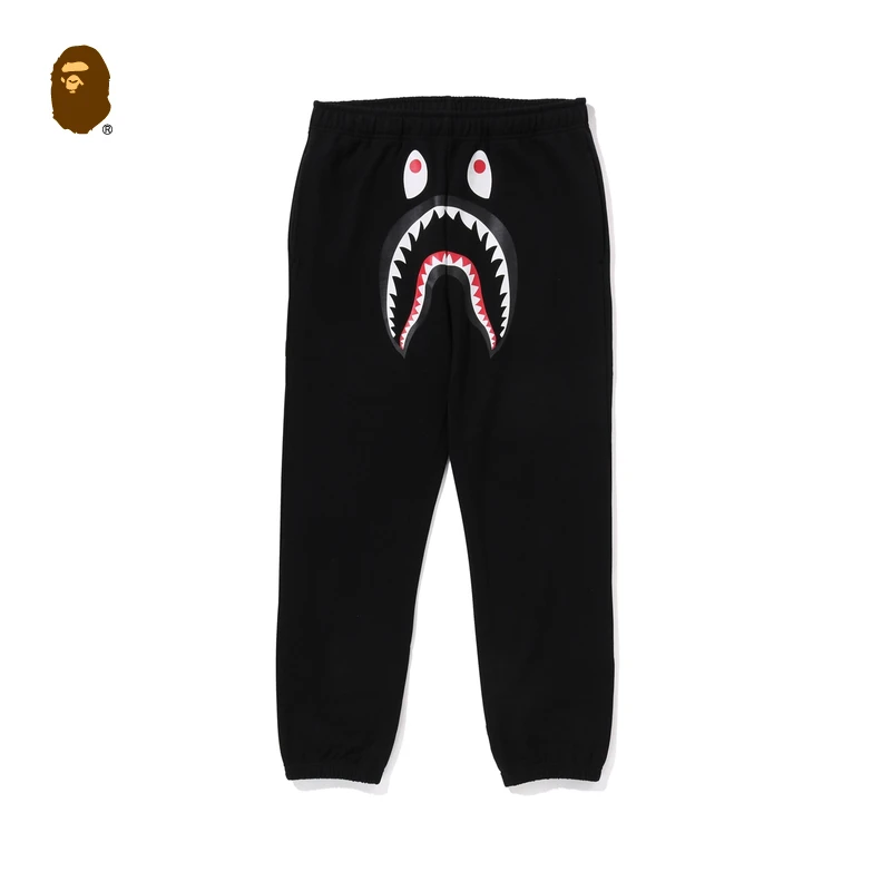 BAPE男装25春夏鲨鱼印花束脚运动卫裤009521O